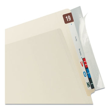 Tabbies® Self-adhesive Label-file Folder Protector, End Tab, 2 X 8, Clear, 100-box freeshipping - TVN Wholesale